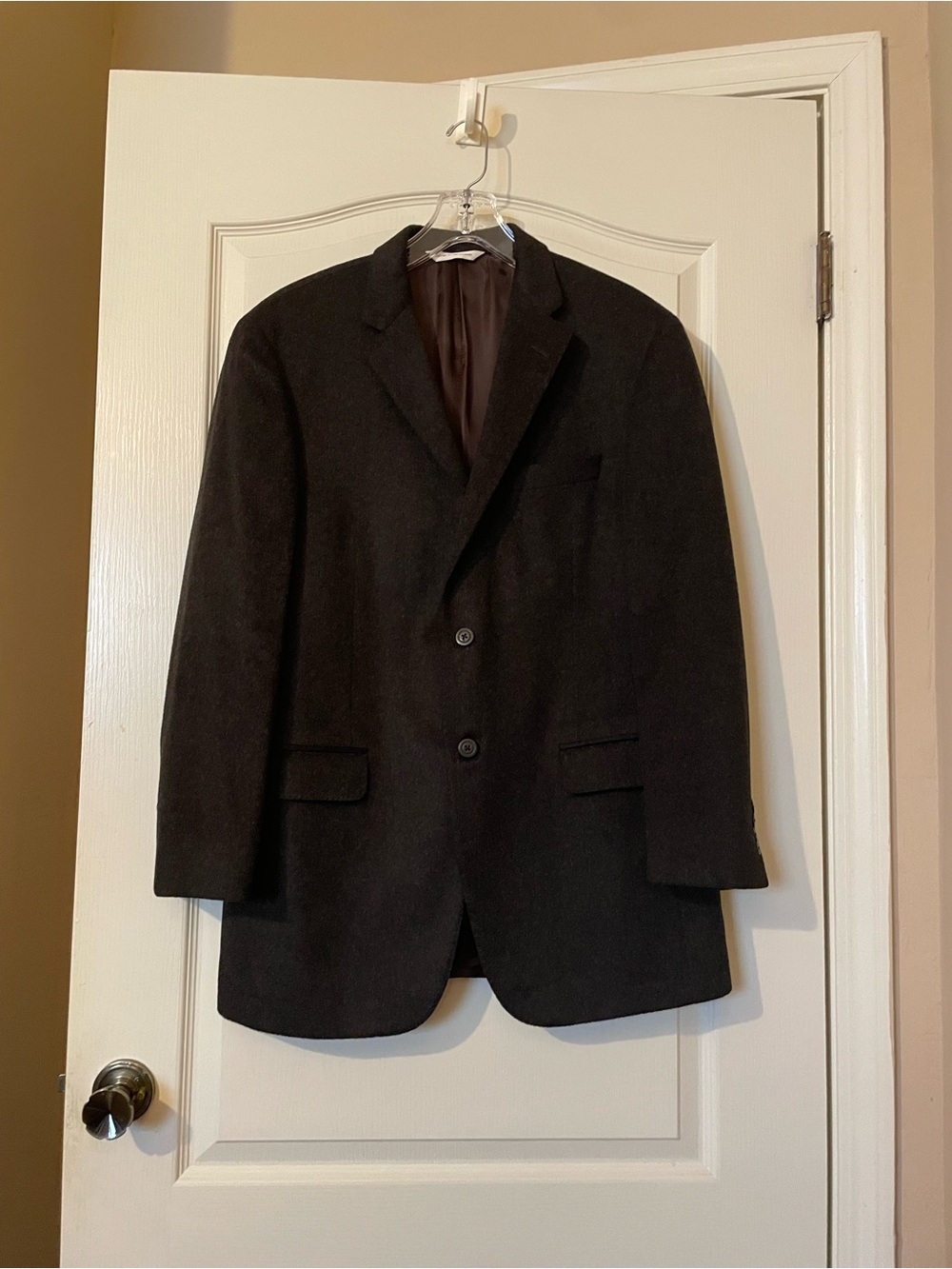 SAMUELSOHN Mens 42R Cashmere Mink Blazer Charcoal Gray Made in Canada 2 Button - Picture 2 of 12